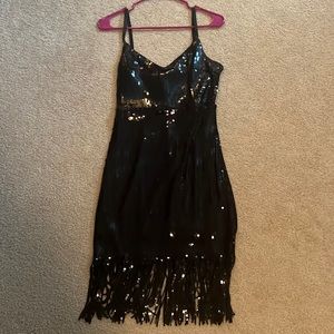 Lulus sequin fringe dress